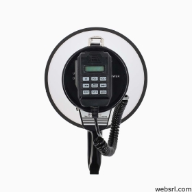 MEGAFONO NEDIS MEPH250WT Professionale 25W con Bluetooth®, sirene e riproduzione USB – Nero/Bianco